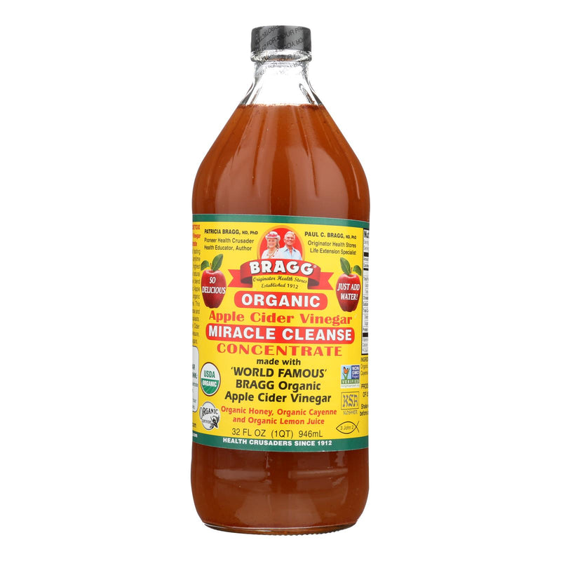 Bragg - Organic Apple Cider Vinegar - Miracle Cleanser Concentrate - Case Of 12 - 32 Fl Oz - GreatEagleInc