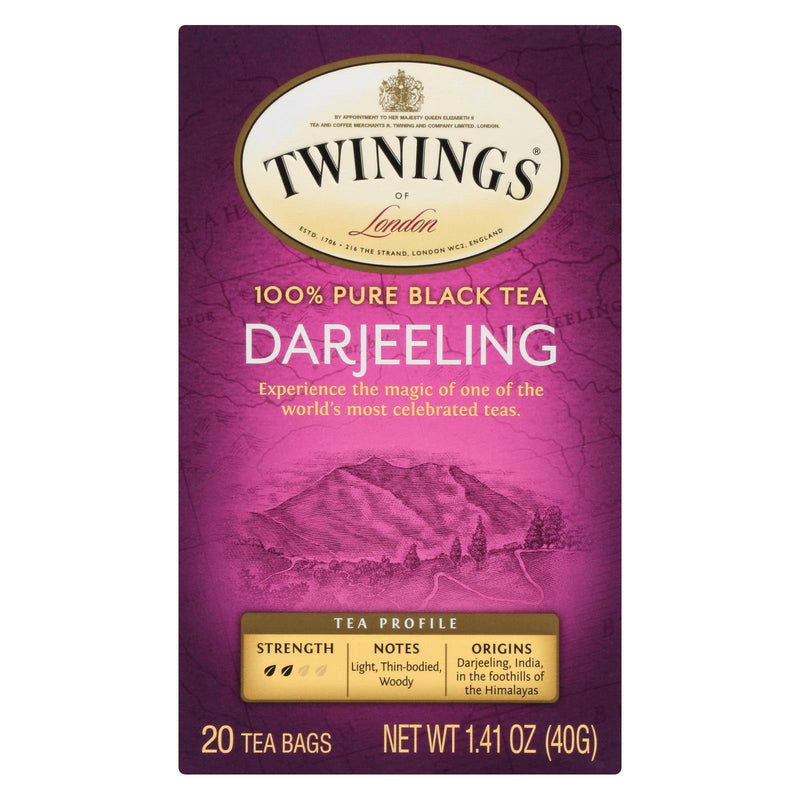 Twinings Tea Black Tea - Darjeeling - Case Of 6 - 20 Bags - GreatEagleInc