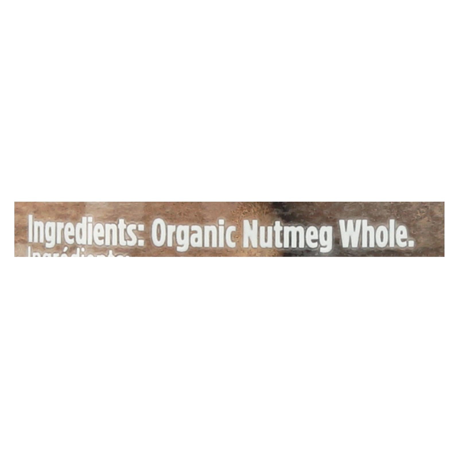 Spicely Organics - Organic Nutmeg - Whole - Case Of 3 - 1.4 Oz. - GreatEagleInc