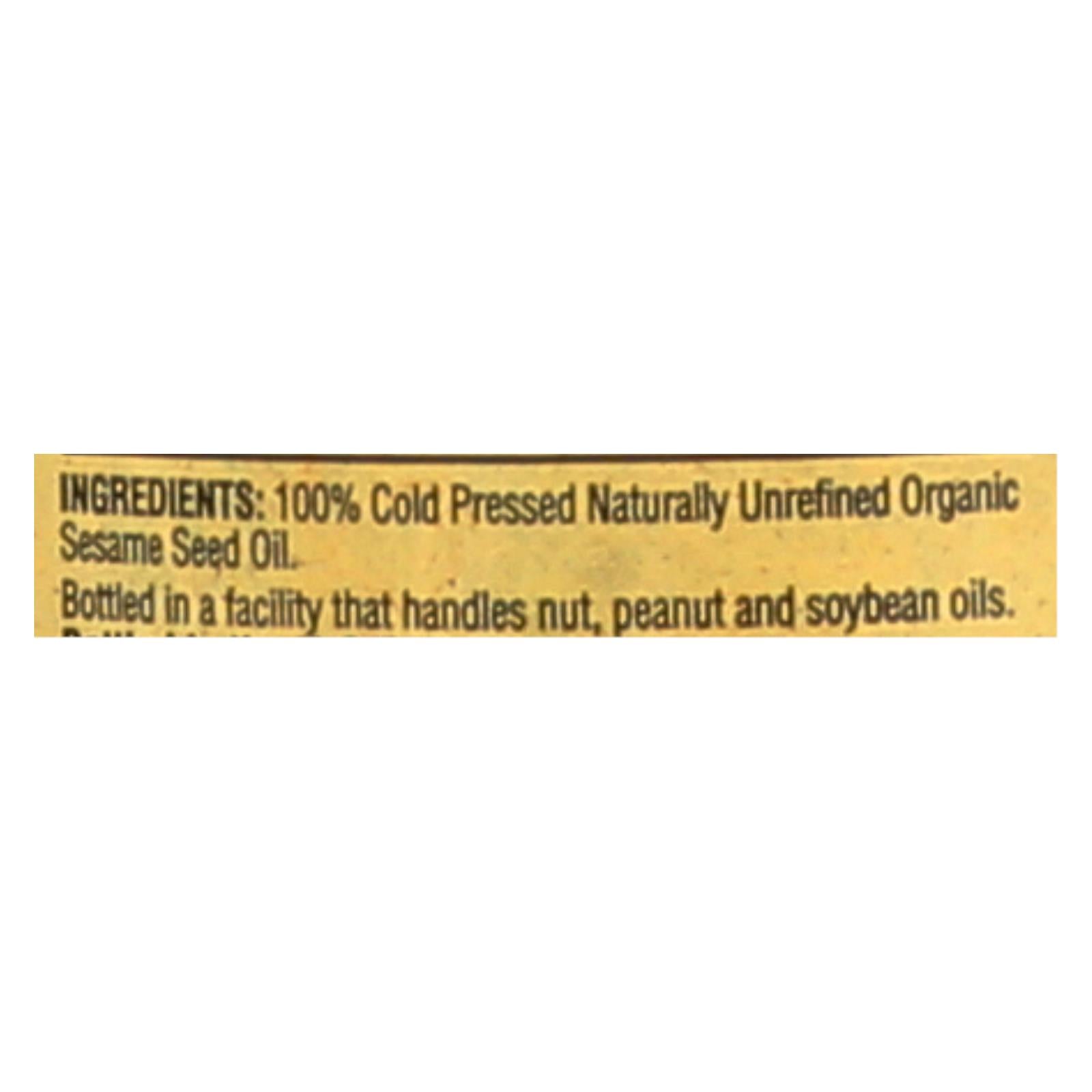 Napa Valley Naturals Organic Cold Pressed Sesame Oil - Case Of 12 - 12.7 Fl Oz. - GreatEagleInc