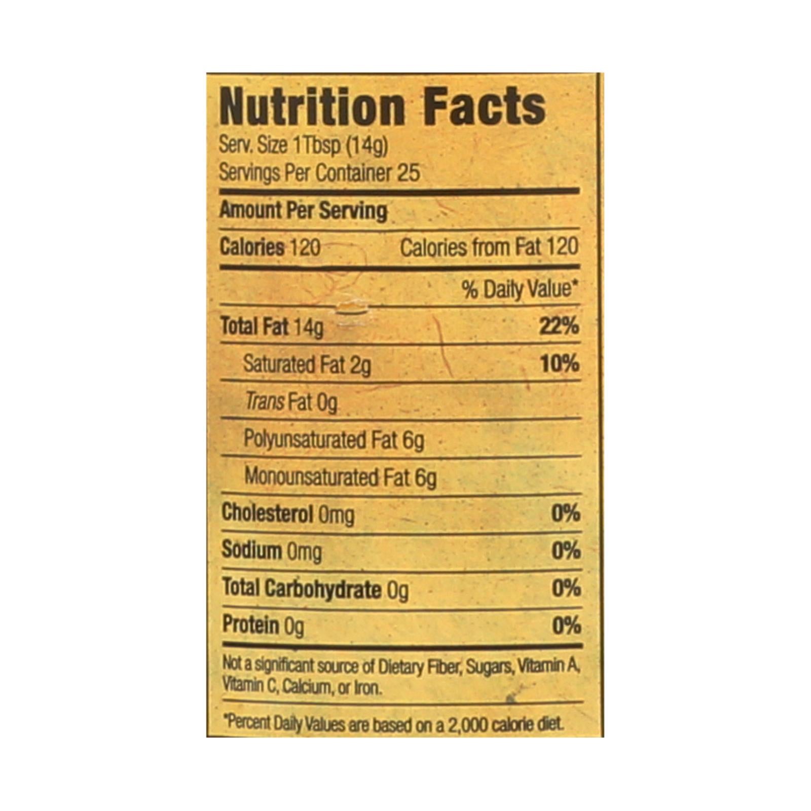 Napa Valley Naturals Organic Cold Pressed Sesame Oil - Case Of 12 - 12.7 Fl Oz. - GreatEagleInc