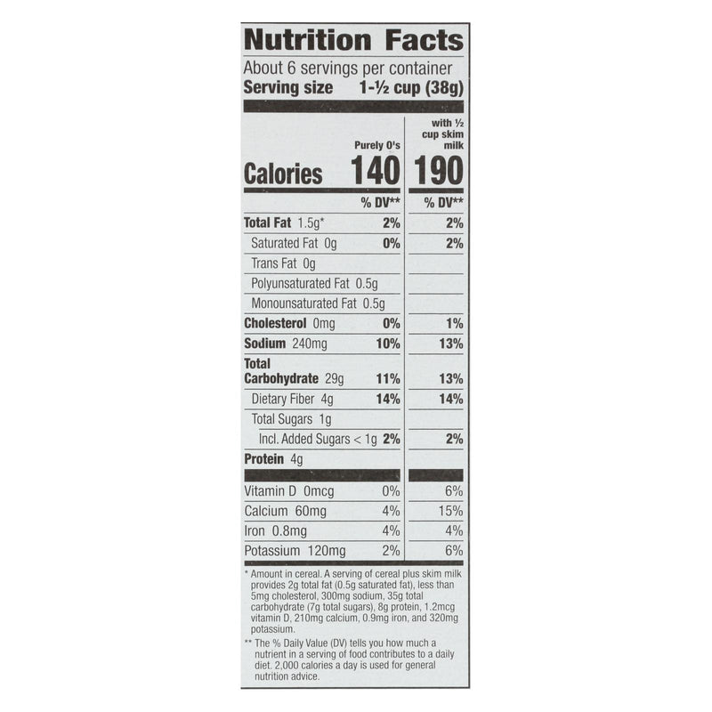 Cascadian Farm Cereal - Organic - Purely Os - 8.6 Oz - Case Of 12 - GreatEagleInc