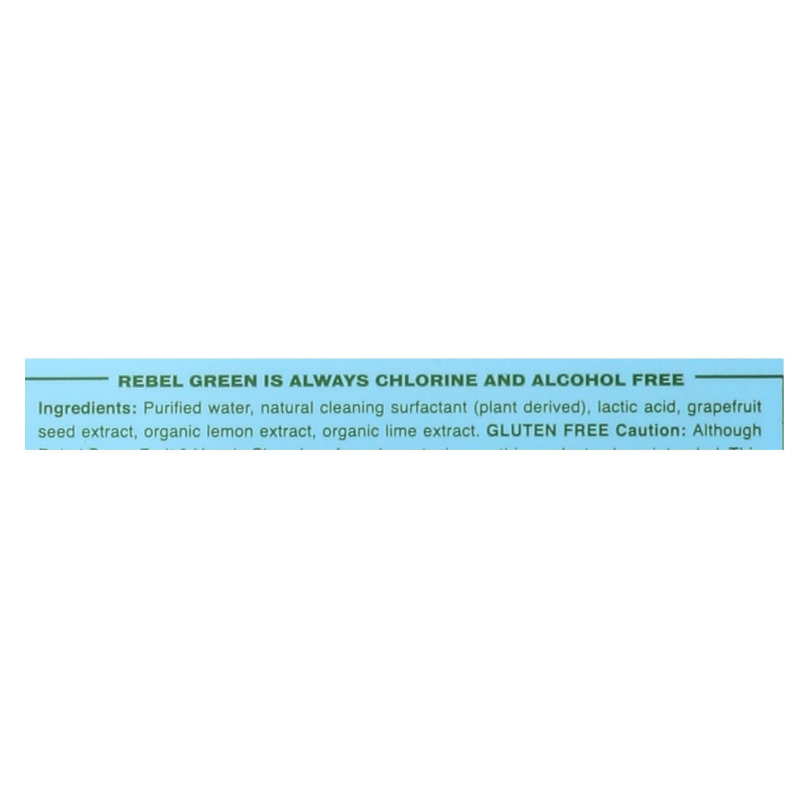 Rebel Green Cleaning Wipes - Fruit And Veggie - Case Of 12 - 17 Fl Oz - GreatEagleInc