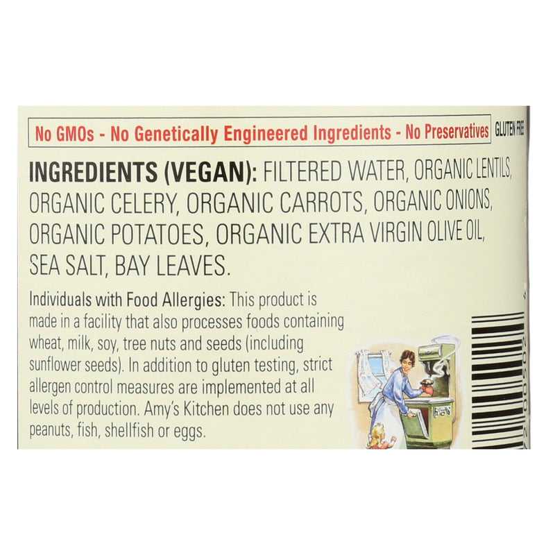 Amy's - Organic Lentil Soup - Case Of 12 - 14.5 Oz - Eco-Friendly Home & Grocery