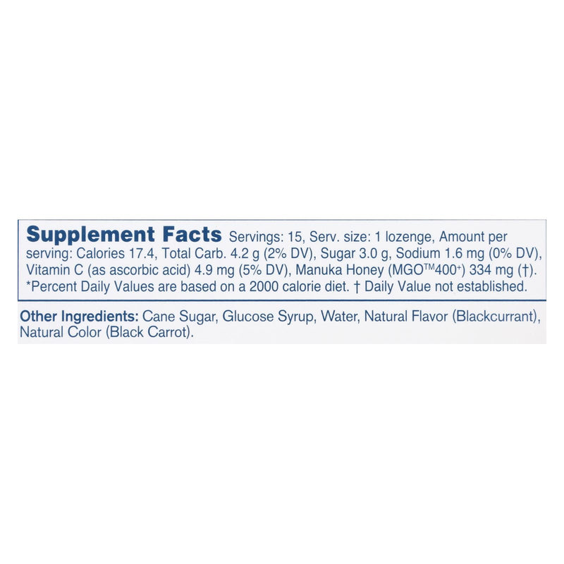 Manuka Health - Loz Honey Mgo 400+ Blkcrnt - 1 Each 1-15 Ct - GreatEagleInc