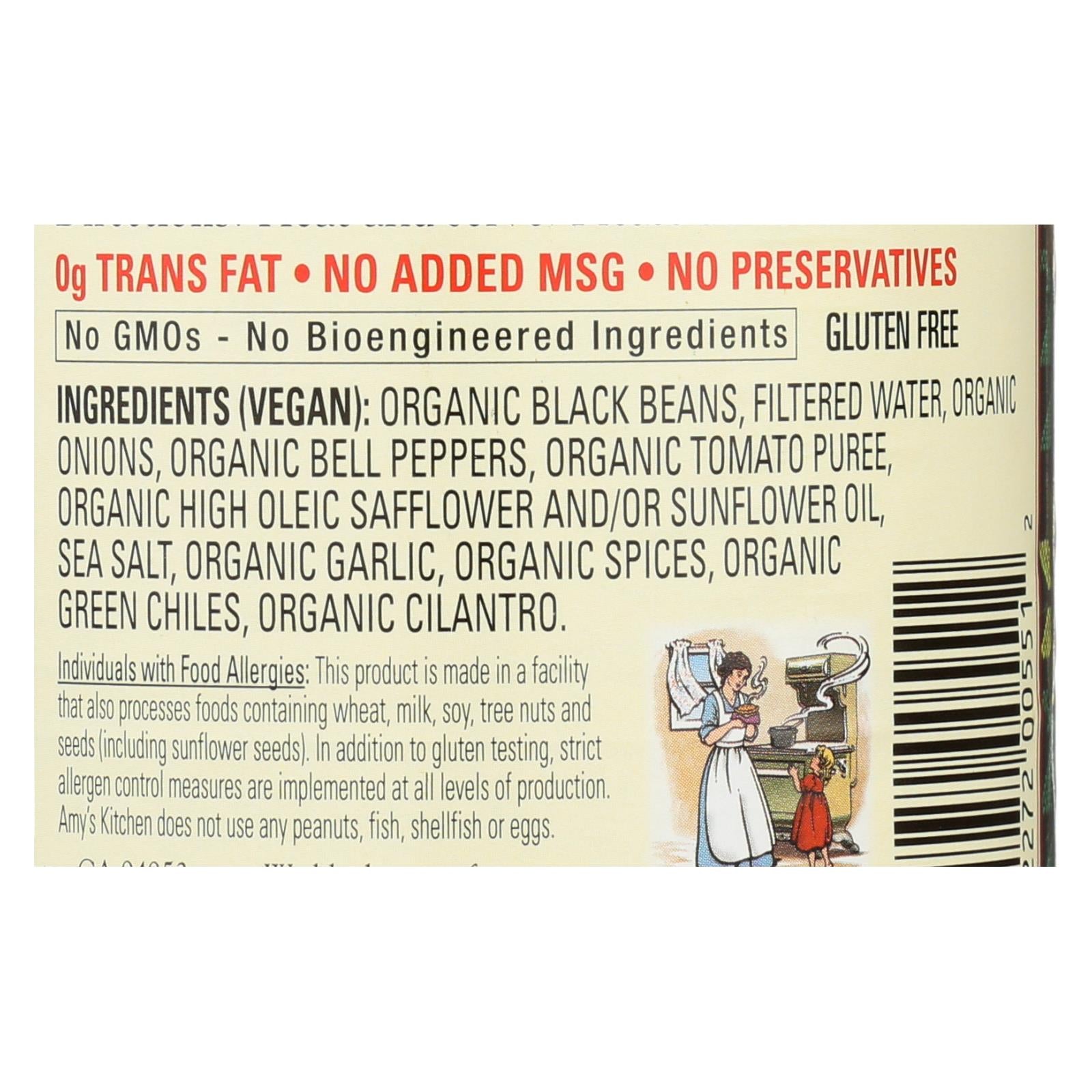 Amy's - Organic Refried Black Beans - Case Of 12 - 15.4 Oz. - GreatEagleInc