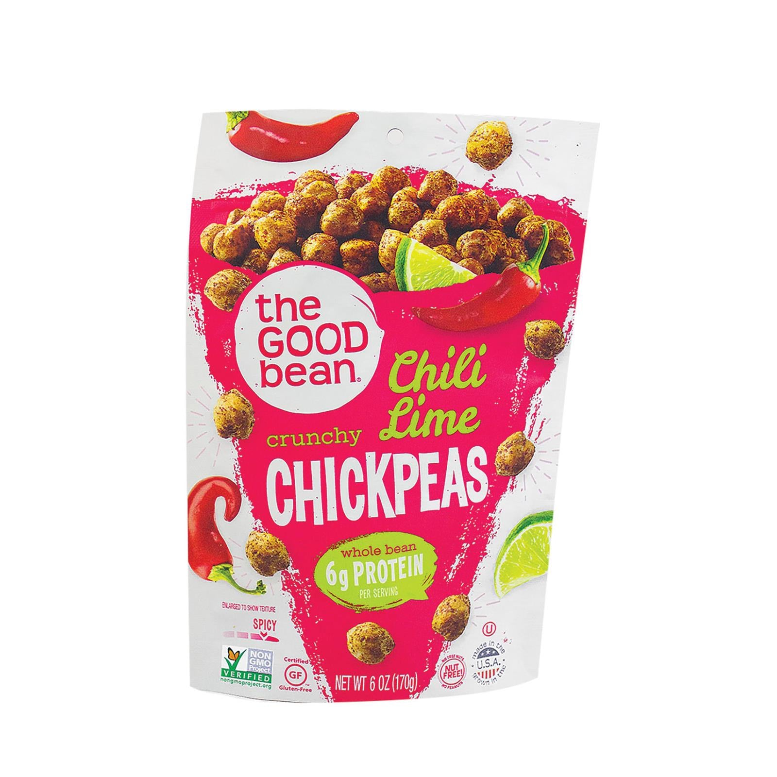 The Good Bean Crispy Crunchy Chickpea Snacks - Smoky Chili And Lime - Case Of 6 - 6 Oz. - GreatEagleInc