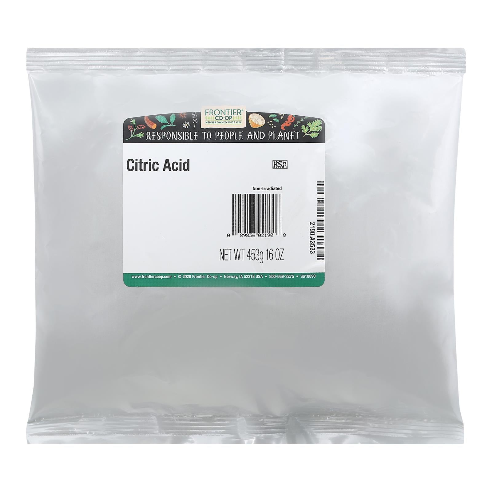 Frontier Herb - Citric Acid - 1 Each - 1 # - GreatEagleInc