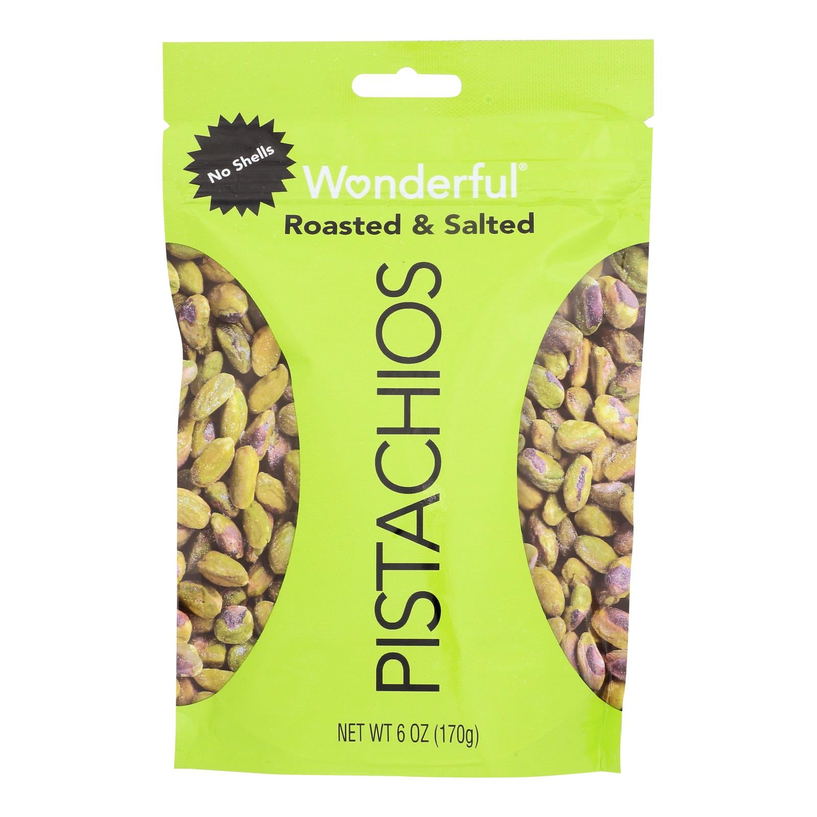 Wonderful Pistachios - Pistachio Roasted & Salted - Case Of 10-6 Oz - GreatEagleInc