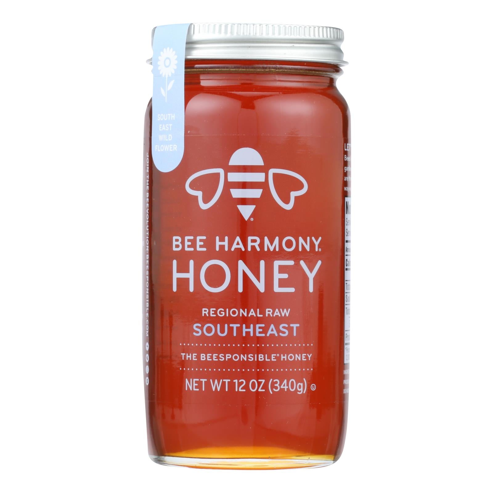 Bee Harmony Honey Regional Raw - Case Of 6 - 12 Oz - GreatEagleInc