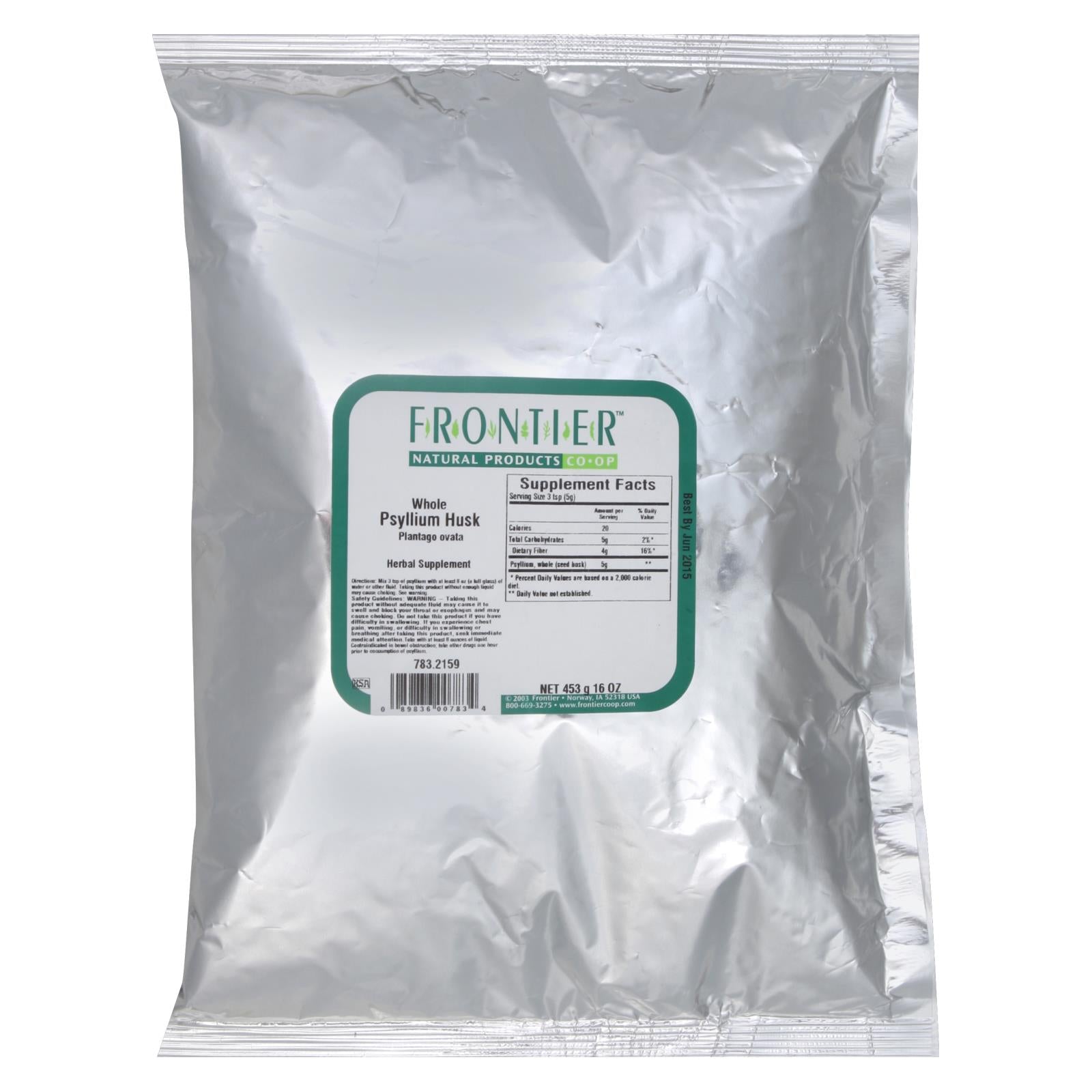 Frontier Herb Psyllium Seed Husk Whole - Single Bulk Item - 1lb - Eco-Friendly Home & Grocery