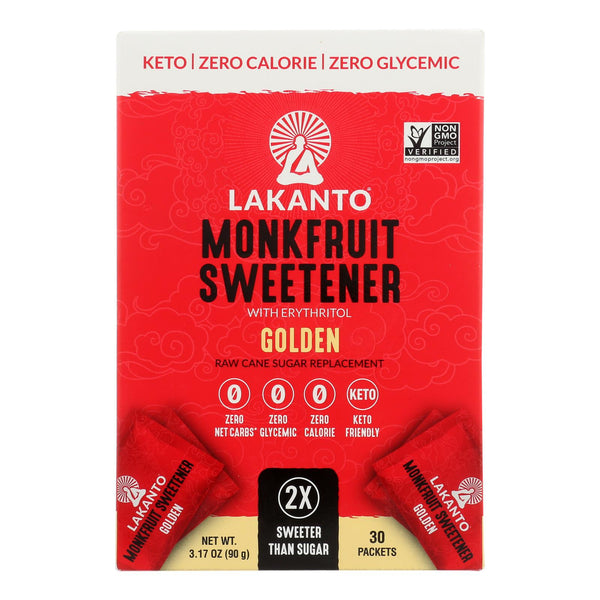 Lakanto - Monkfruit Sweetener Sticks - 30 Count - Case Of 8 - 3.17 Oz. - GreatEagleInc