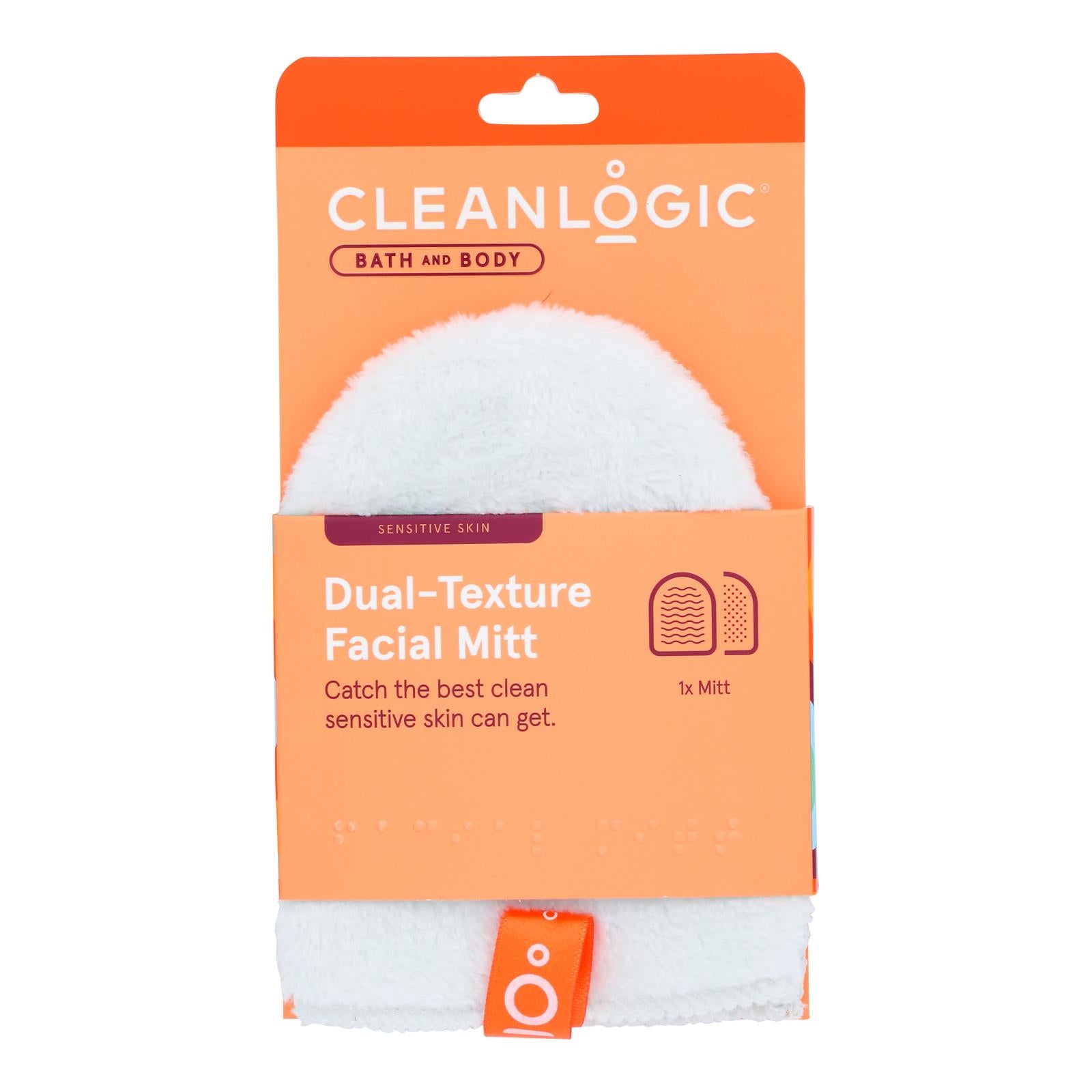 Cleanlogic - Facial Mitt Dual Texture - 1 Each-1 Ct - GreatEagleInc