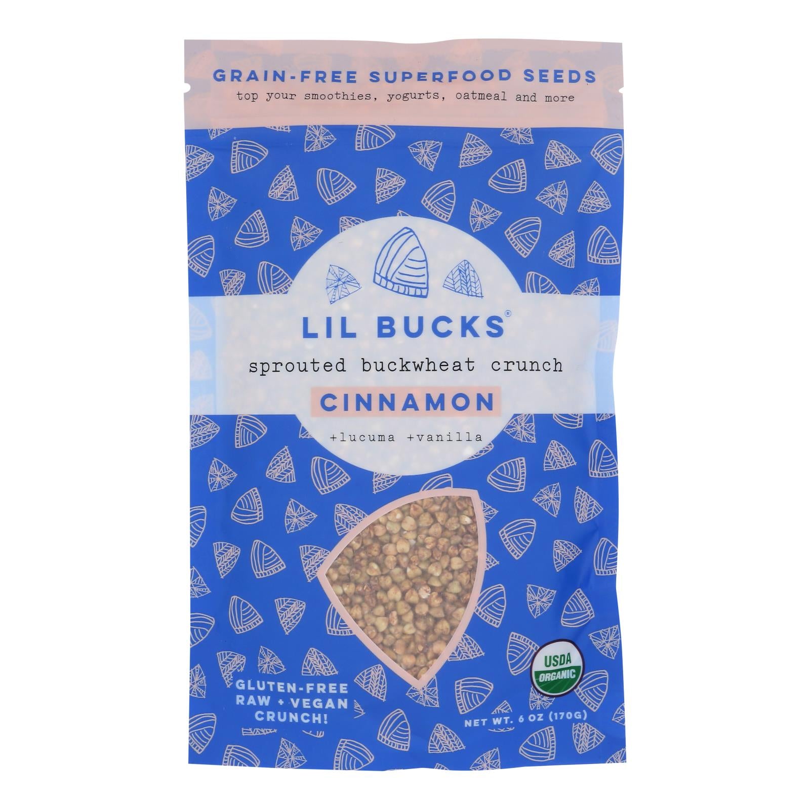 Lil Bucks - Buckwheat Sprtd Cinnamon - Case Of 6-6 Oz - GreatEagleInc