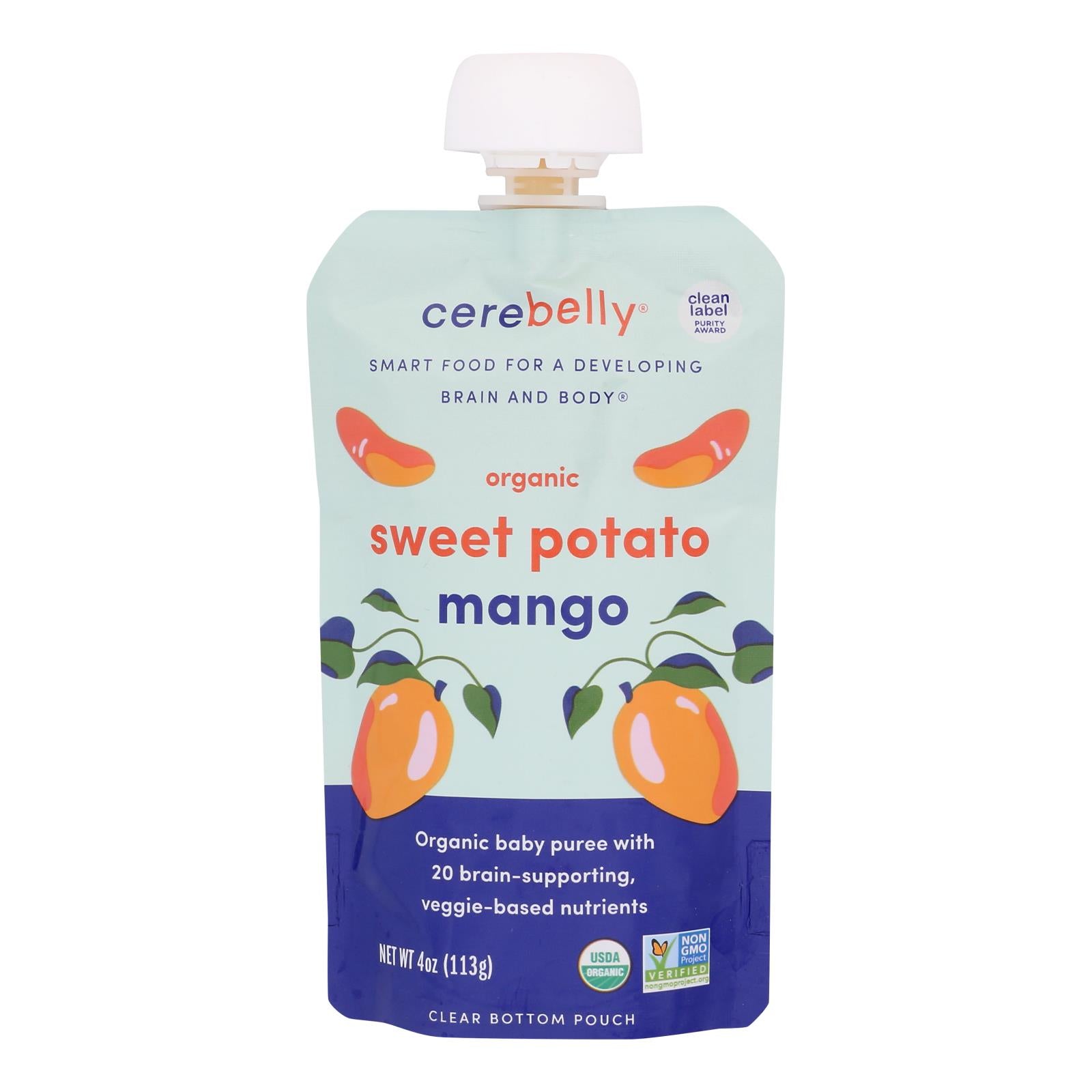 Cerebelly - Puree Sweet Potato Mango - Case Of 6-4 Oz - GreatEagleInc