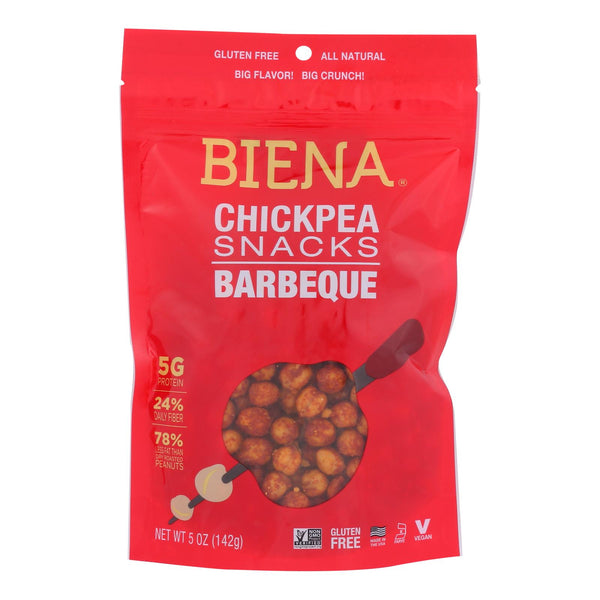 Biena Chickpea Snacks - Barbeque - Case Of 8 - 5 Oz. - GreatEagleInc