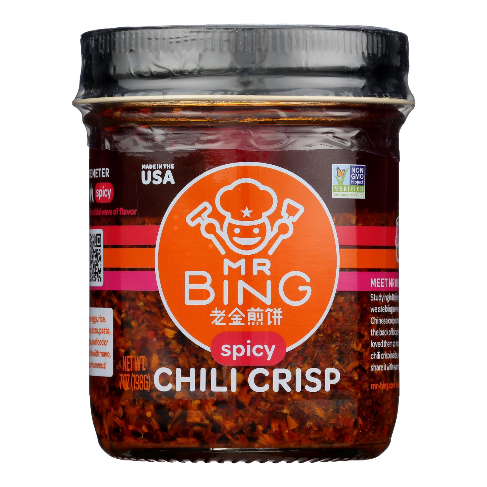 Mr. Bing - Seasn Chili Crisp Spicy - Case Of 6-7 Oz - GreatEagleInc