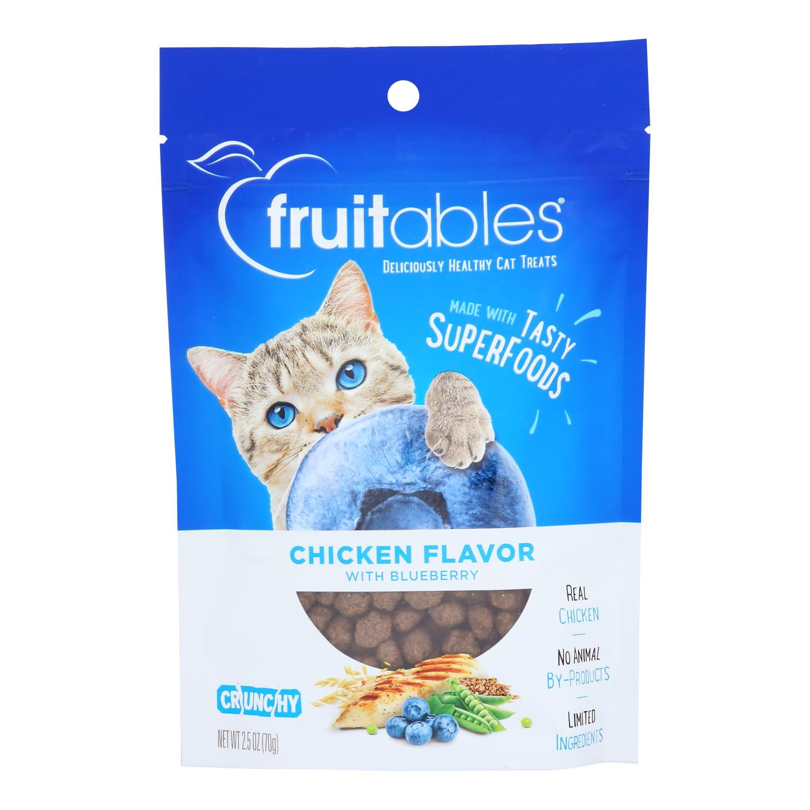 Fruitables - Cat Treats Chicken&blubry - Case Of 10-2.5 Oz - GreatEagleInc