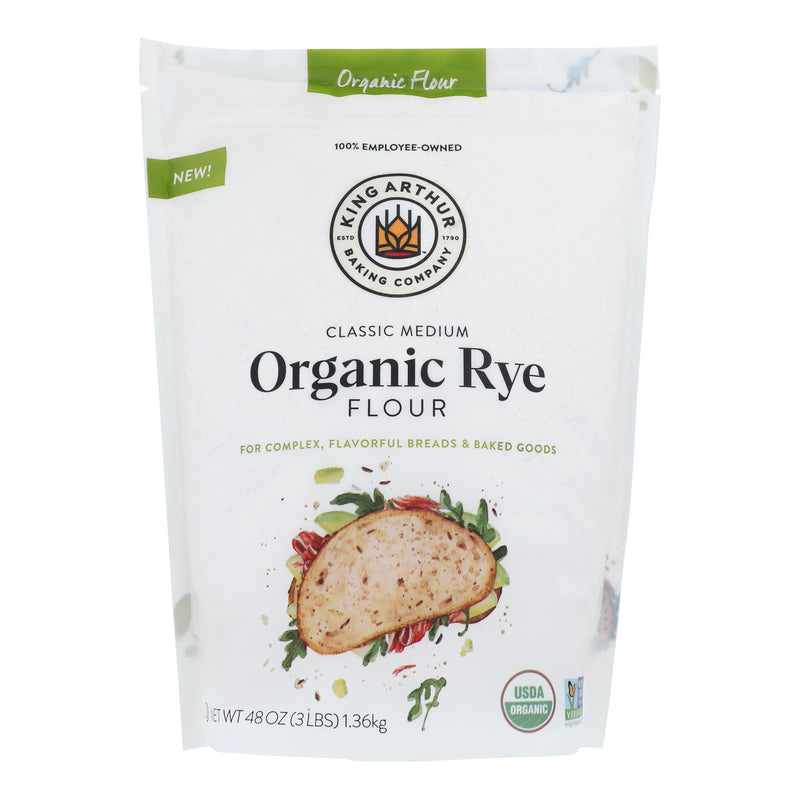 King Arthur Baking Company - Flour Organic Rye - Case Of 4-48 Oz