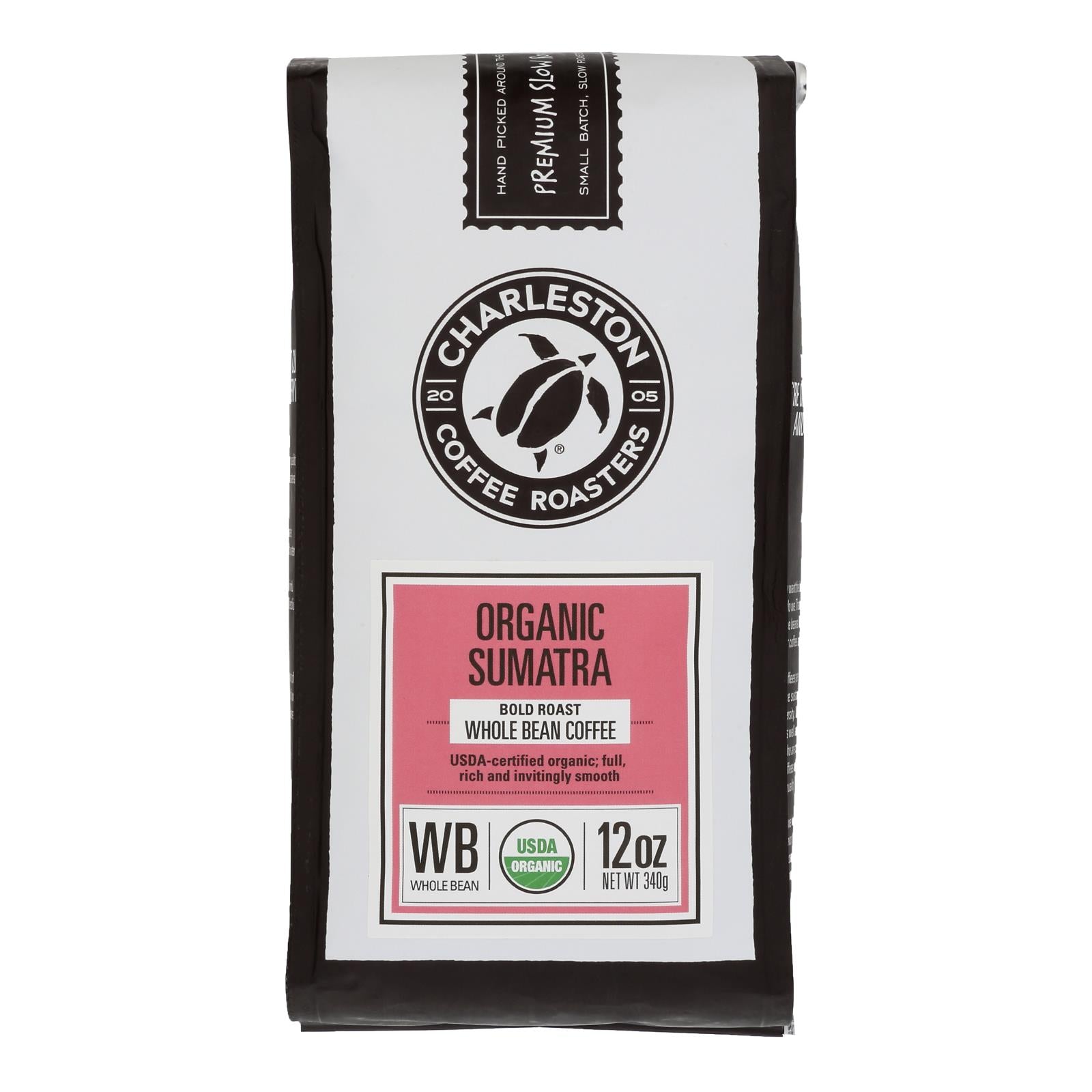 Charleston Coffee Roasters - Coffee Sumatra Whole Bean - Case Of 6 - 12 Oz - Home & Garden