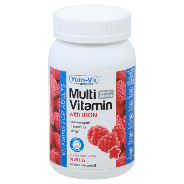 Yum V's - Multivitamin Adults Iron - 1 Each - 60 Ct - GreatEagleInc