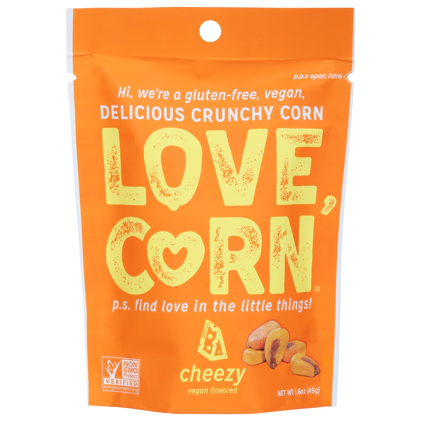 Love Corn - Roasted Corn Cheezy - Case Of 10-1.6 Oz - GreatEagleInc