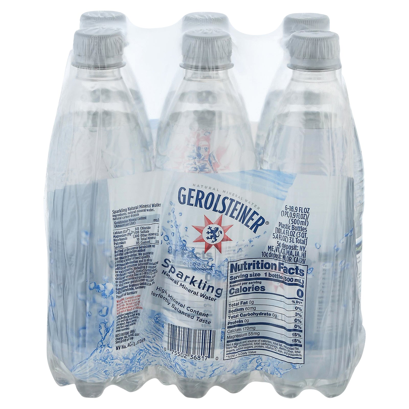 Gerolsteiner Mineral Water - Sparkling - Case Of 4 - 16.9 Fl Oz. - GreatEagleInc