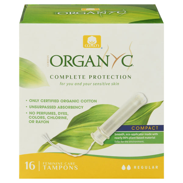 Organyc - Tampons Reg Cotton Appl - 1 Each - 16 Ct - GreatEagleInc