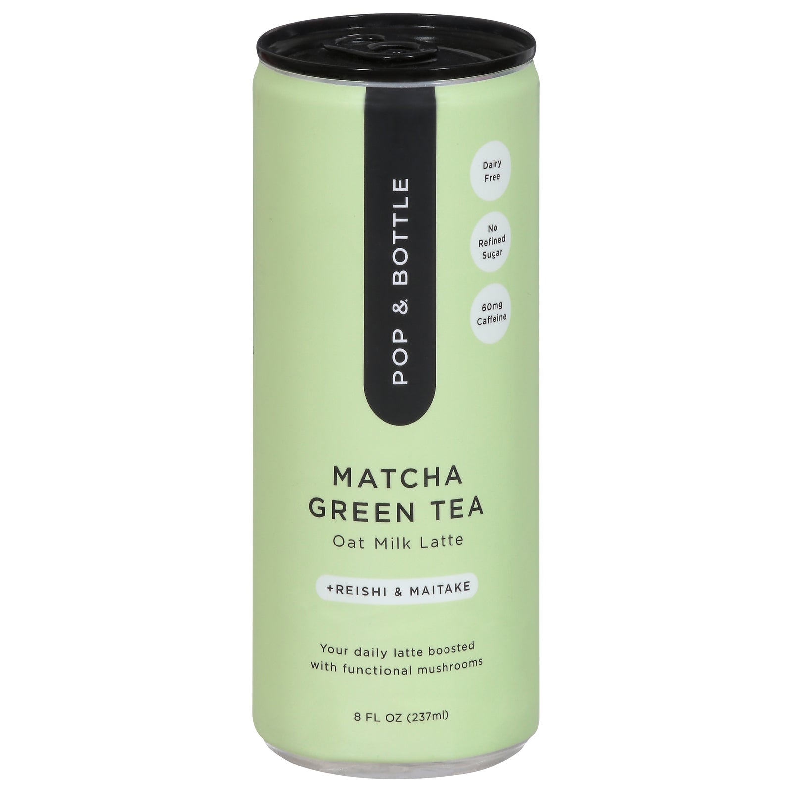 Pop & Bottle - Grn/tea Matcha Latte - Case Of 12-8 Fz - GreatEagleInc
