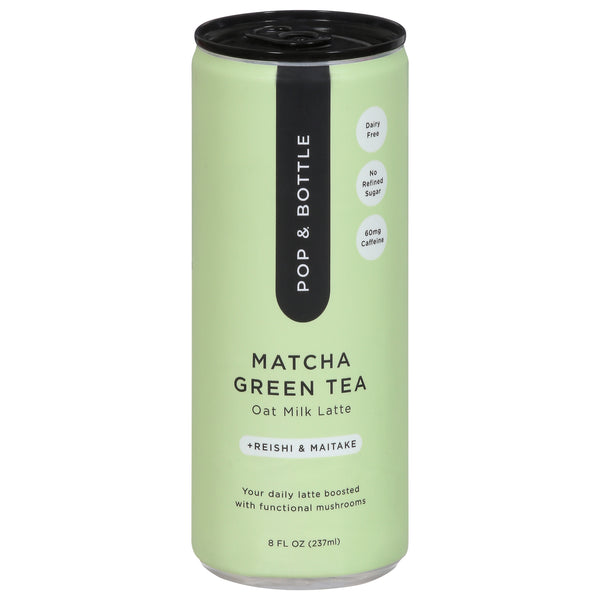 Pop & Bottle - Grn/tea Matcha Latte - Case Of 12-8 Fz - GreatEagleInc