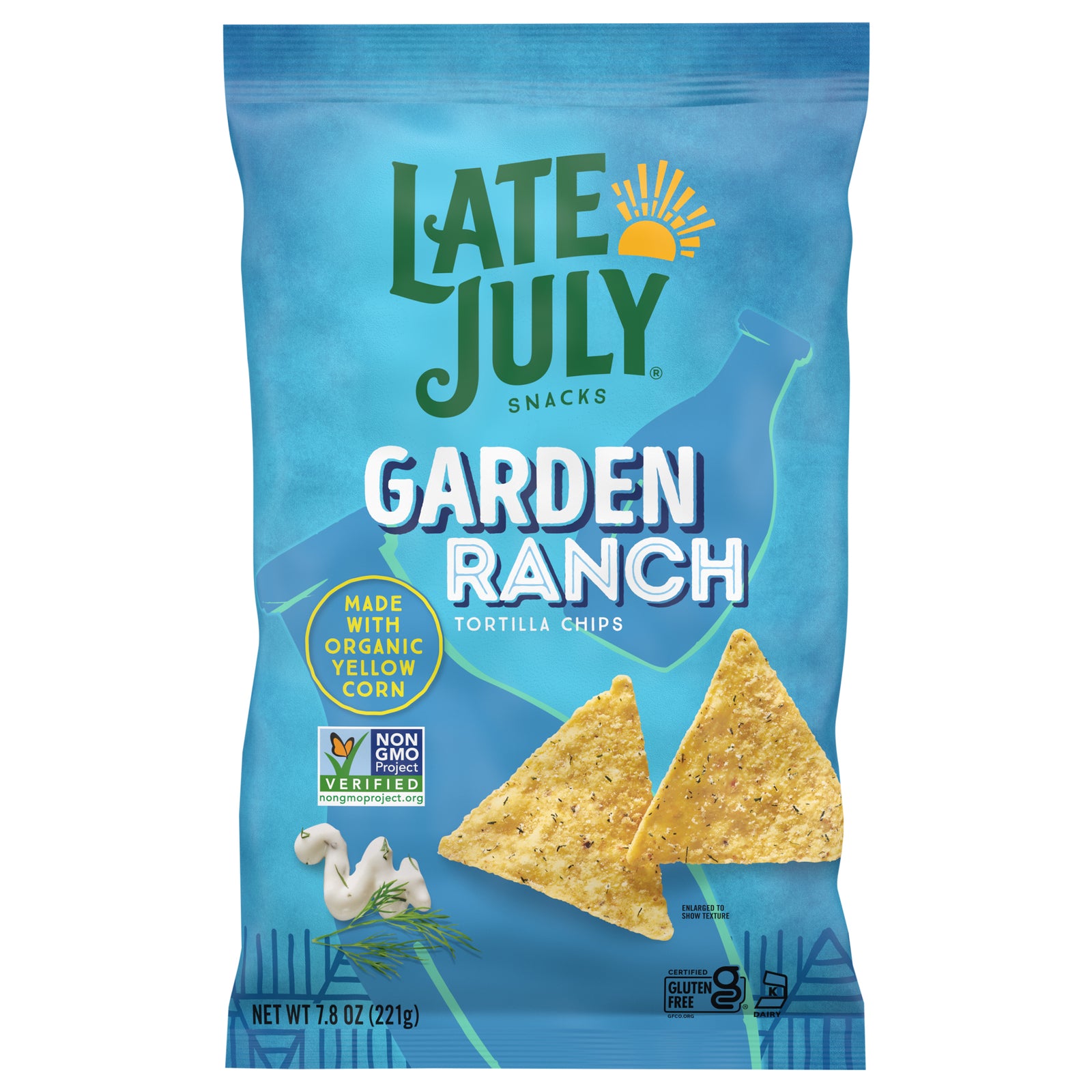 Late July Snacks - Tort Chips Grdn Ranch - Case Of 12-7.8 Oz - GreatEagleInc