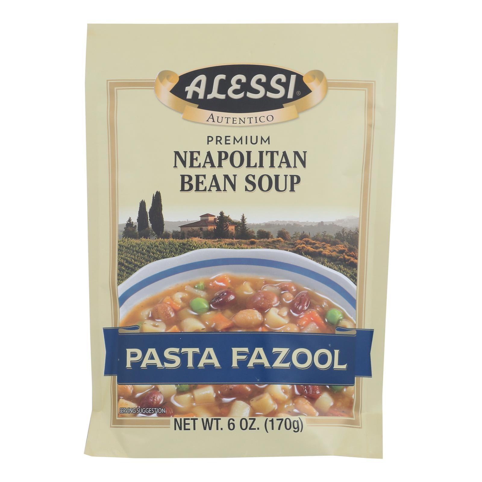 Alessi - Neapolitan Bean Soup - Pasta Fazool - Case Of 6 - 6 Oz. - GreatEagleInc