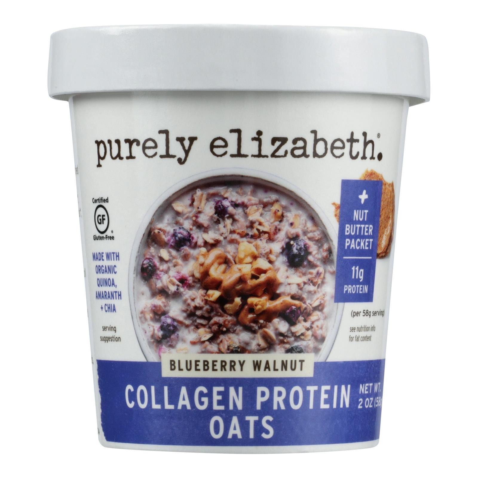 Purely Elizabeth - Oat Cup Protn Blubry Wlnt - Case Of 12 - 2 Oz - GreatEagleInc