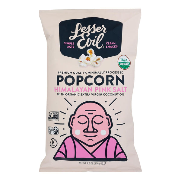 Lesser Evil - Popcorn Himlyn Pink Salt - Case Of 12-4.6 Oz - GreatEagleInc