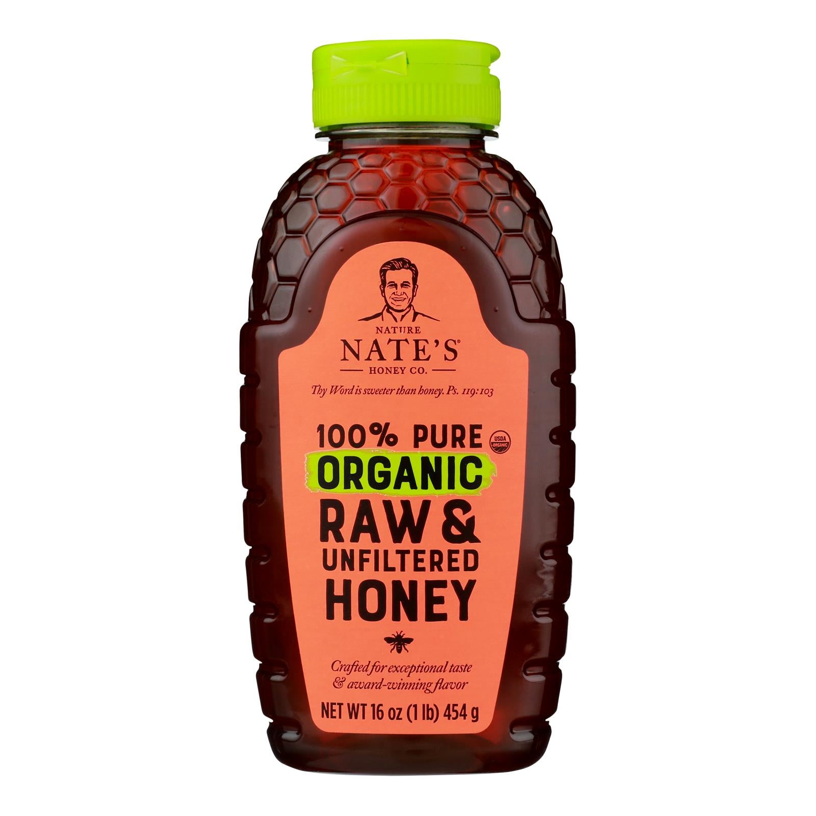 Nature Nate's - Honey Raw Unfiltered - Case Of 6-16 Oz - GreatEagleInc