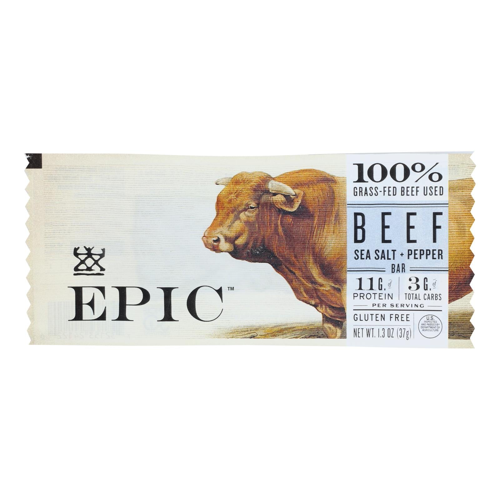 Epic - Bar Beef Sea Salt Pepper - Case Of 12-1.3 Oz - GreatEagleInc