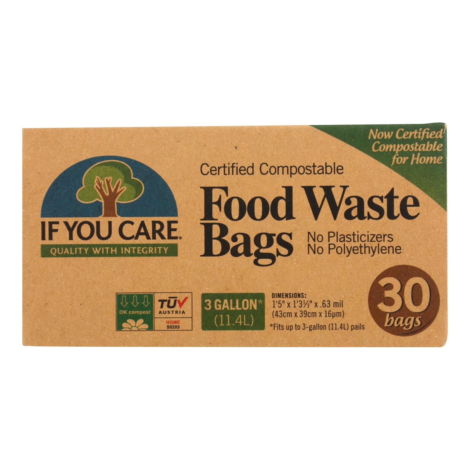 If You Care Trash Bags - Recycled - Case Of 12 - 30 Count - GreatEagleInc