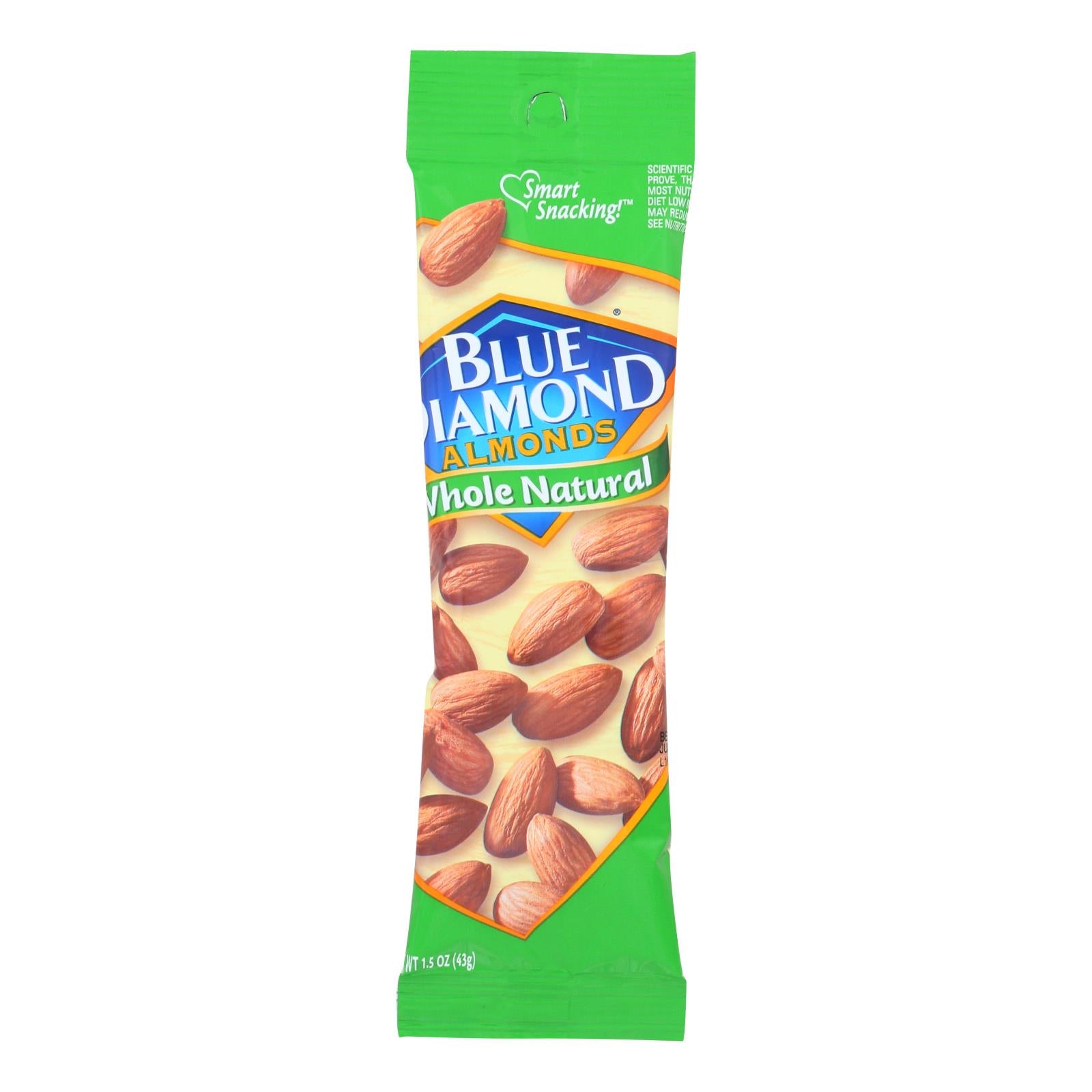 Blue Diamond Natural Whole Almonds - Case Of 12 - 1.5 Oz - Home & Garden