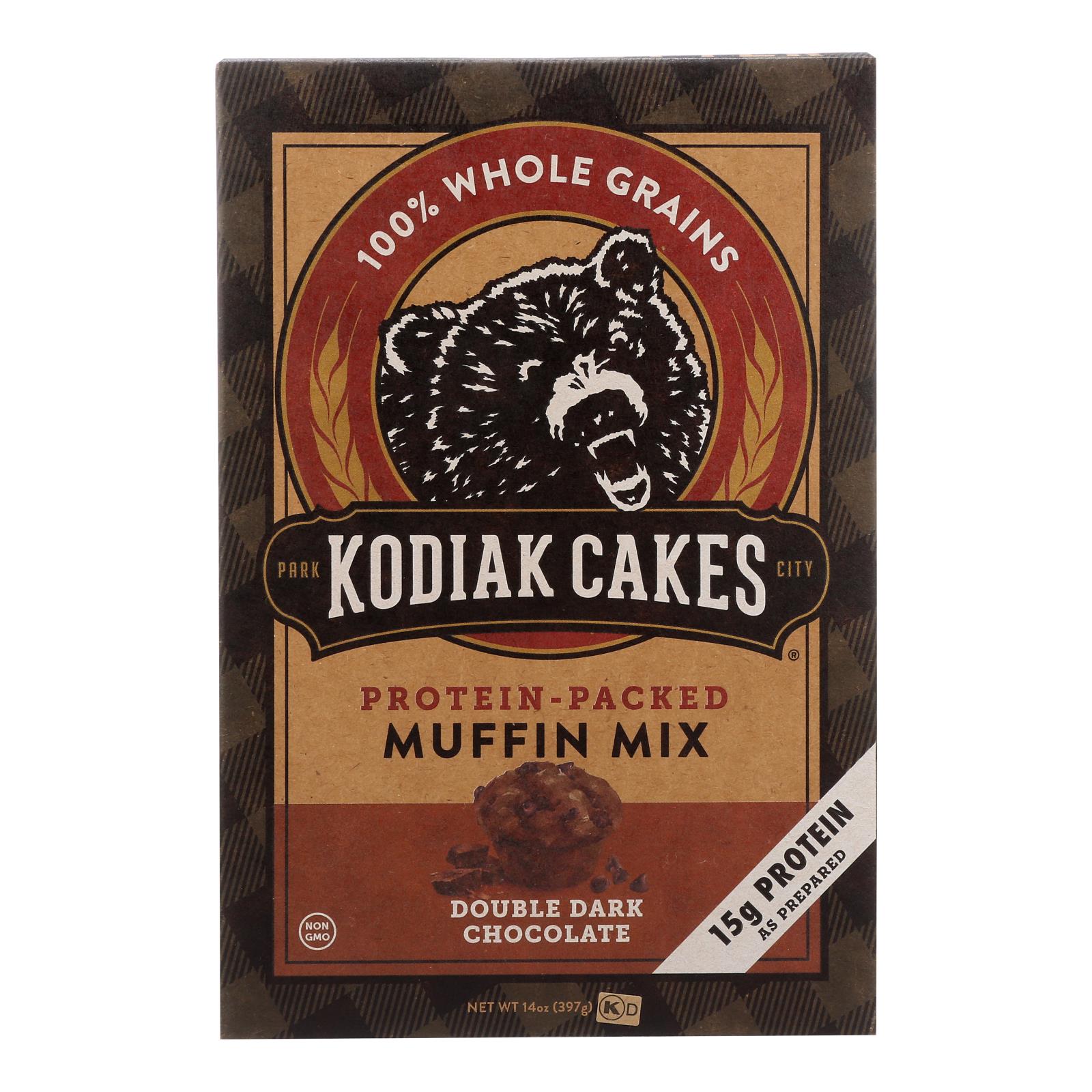 Kodiak Cakes Power Bake Double Dark Chocolate Protein Packed Muffin Mix  - Case Of 6 - 14 Oz - Home & Garden