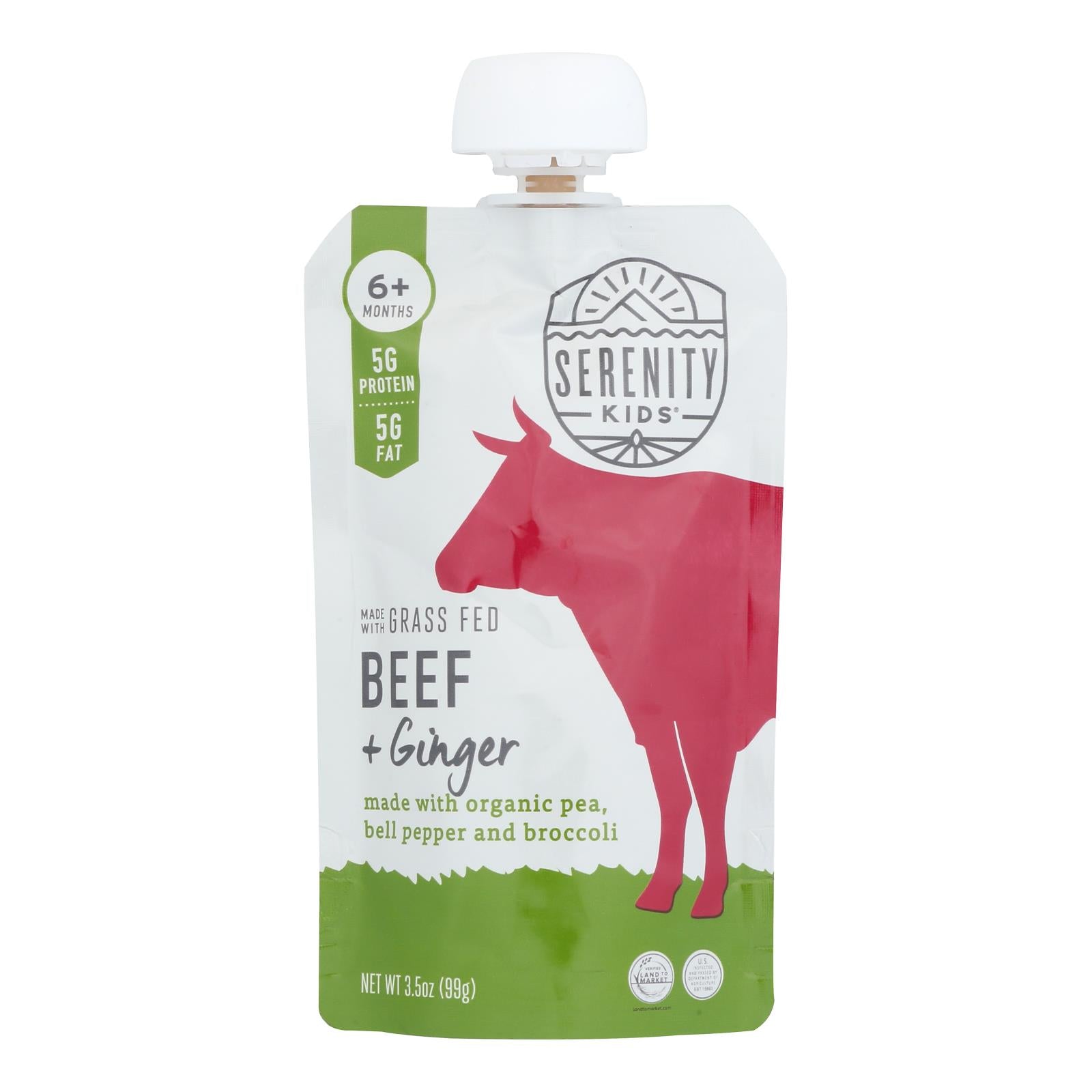 Serenity Kids - Pouch Beef Ginger - Case Of 6-3.5 Oz - GreatEagleInc