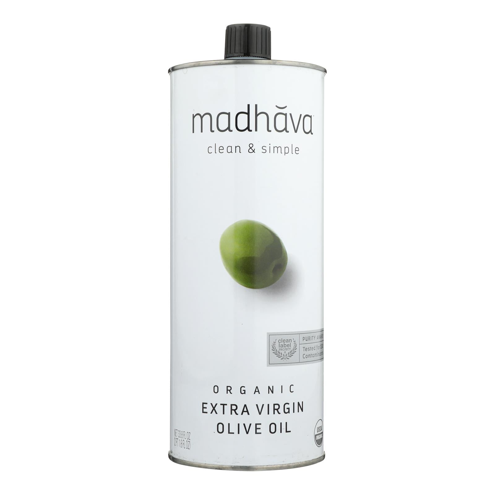 Madhava Honey - Olive Oil Organic Ext Virgin - Case Of 6-33.8 Oz - GreatEagleInc