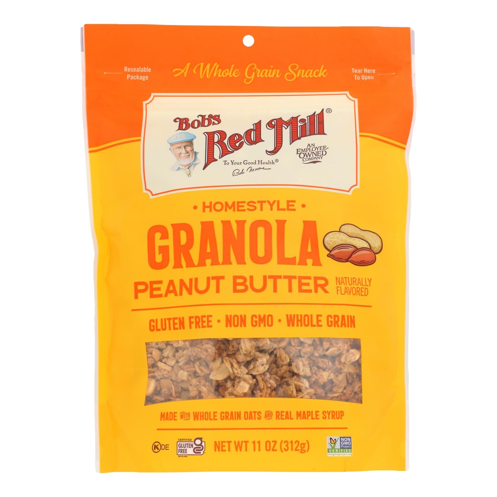 Bob's Red Mill - Granola Peanut Butter - Case Of 6-11 Oz - GreatEagleInc