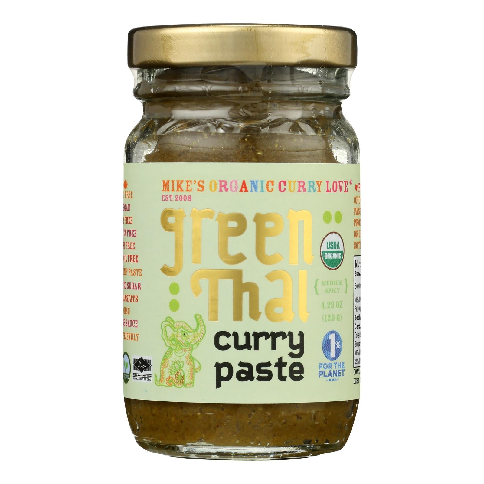 Mike's Organic Curry Love - Curypste Organic Green Thai Ms - Case Of 6-4.23 Oz - Home & Garden