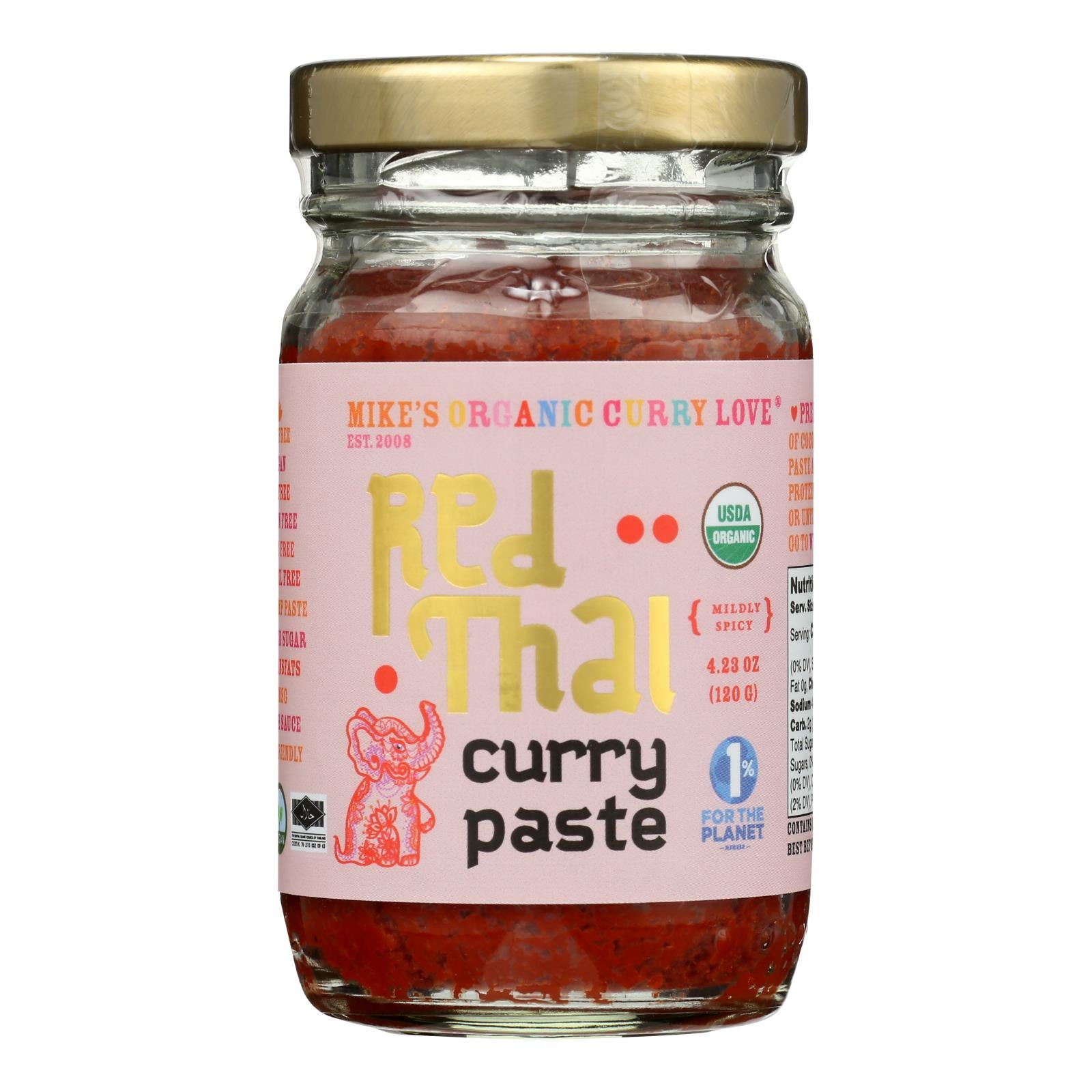 Mike's Organic Curry Love - Curypste Organic Red Thai Mld - Case Of 6-4.23 Oz - Home & Garden
