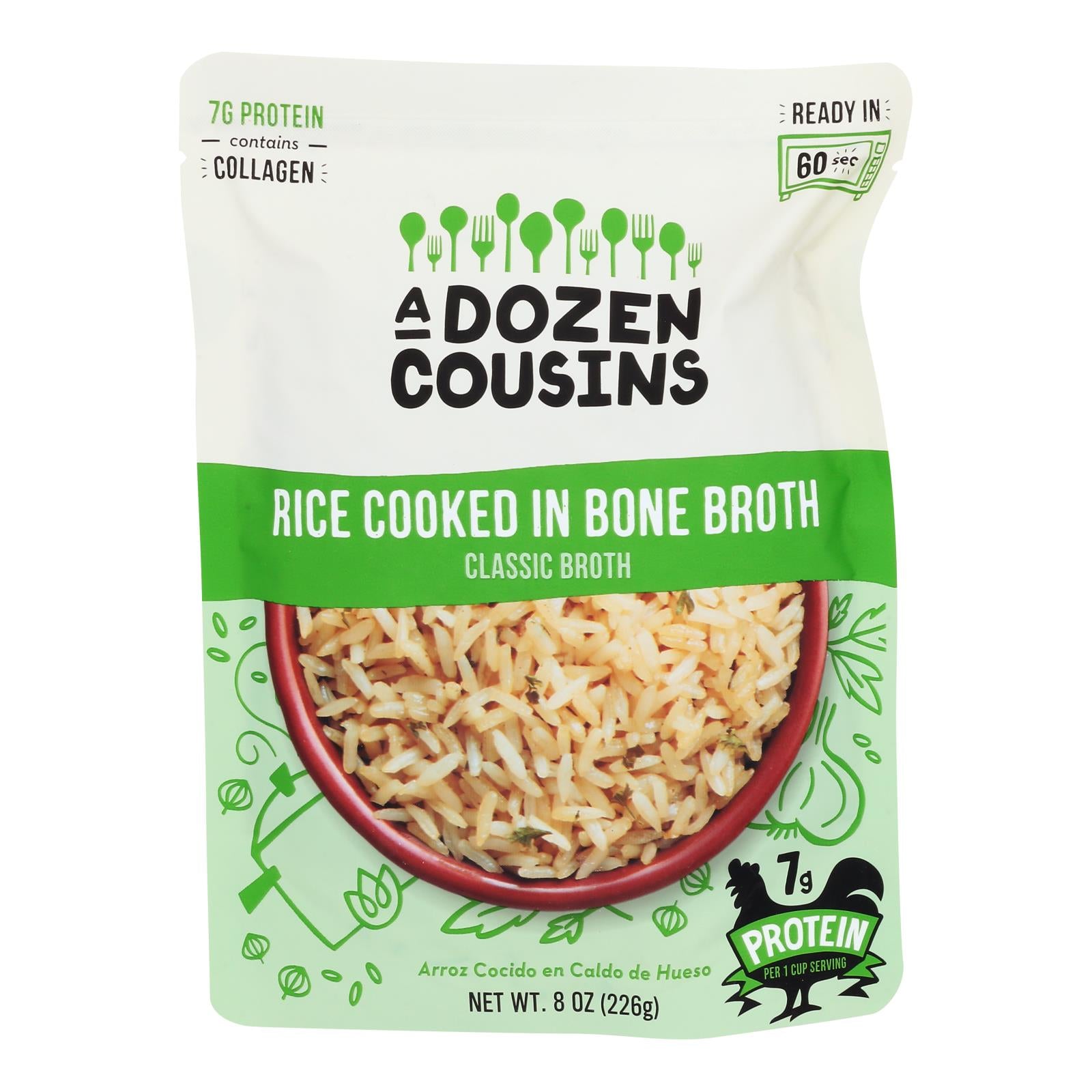 A Dozen Cousins - Rice Classic Broth Rte - Case Of 6-8 Oz - GreatEagleInc