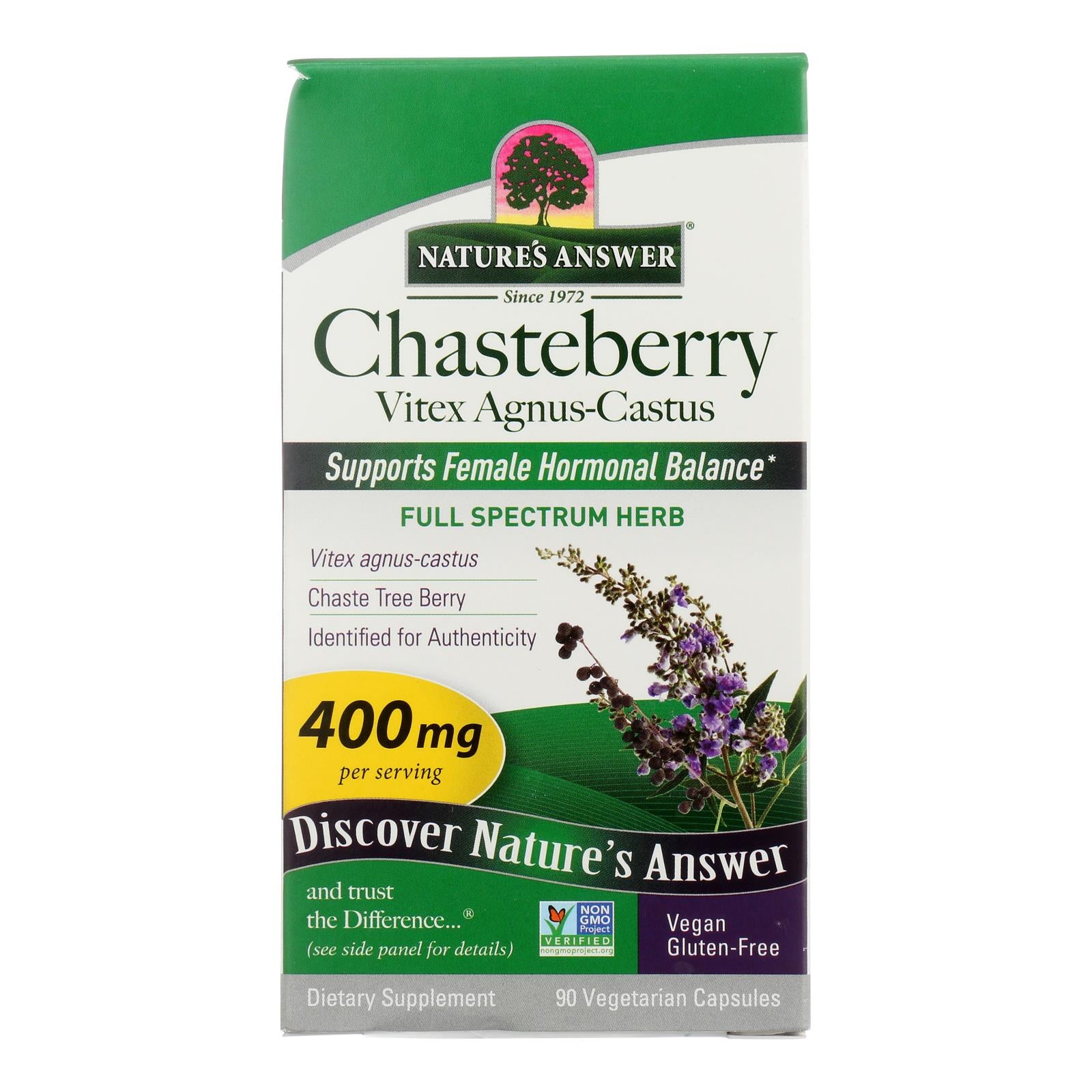 Nature's Answer - Chasteberry 400 Mg - 1 Each-90 Vcap - Home & Garden