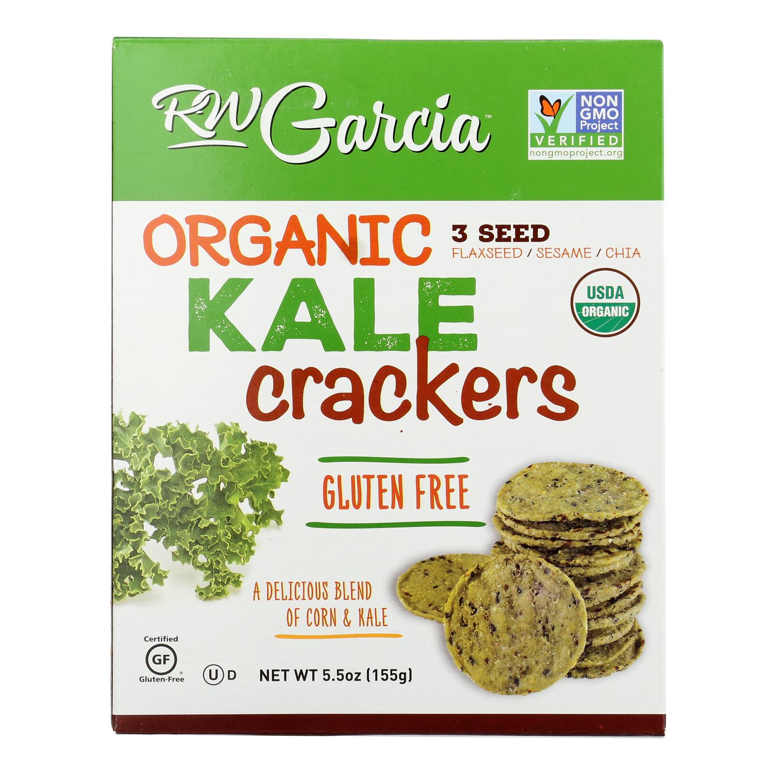 R. W. Garcia - Crackers 3 Seed Kale - Case Of 6-5.5 Oz - GreatEagleInc