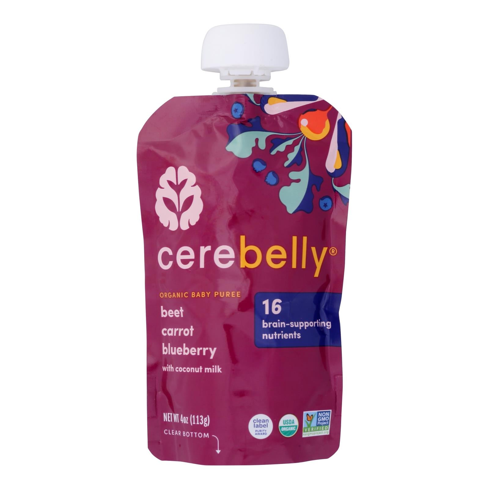 Cerebelly - Puree Beet Cart Bluby - Case Of 6-4 Oz - GreatEagleInc