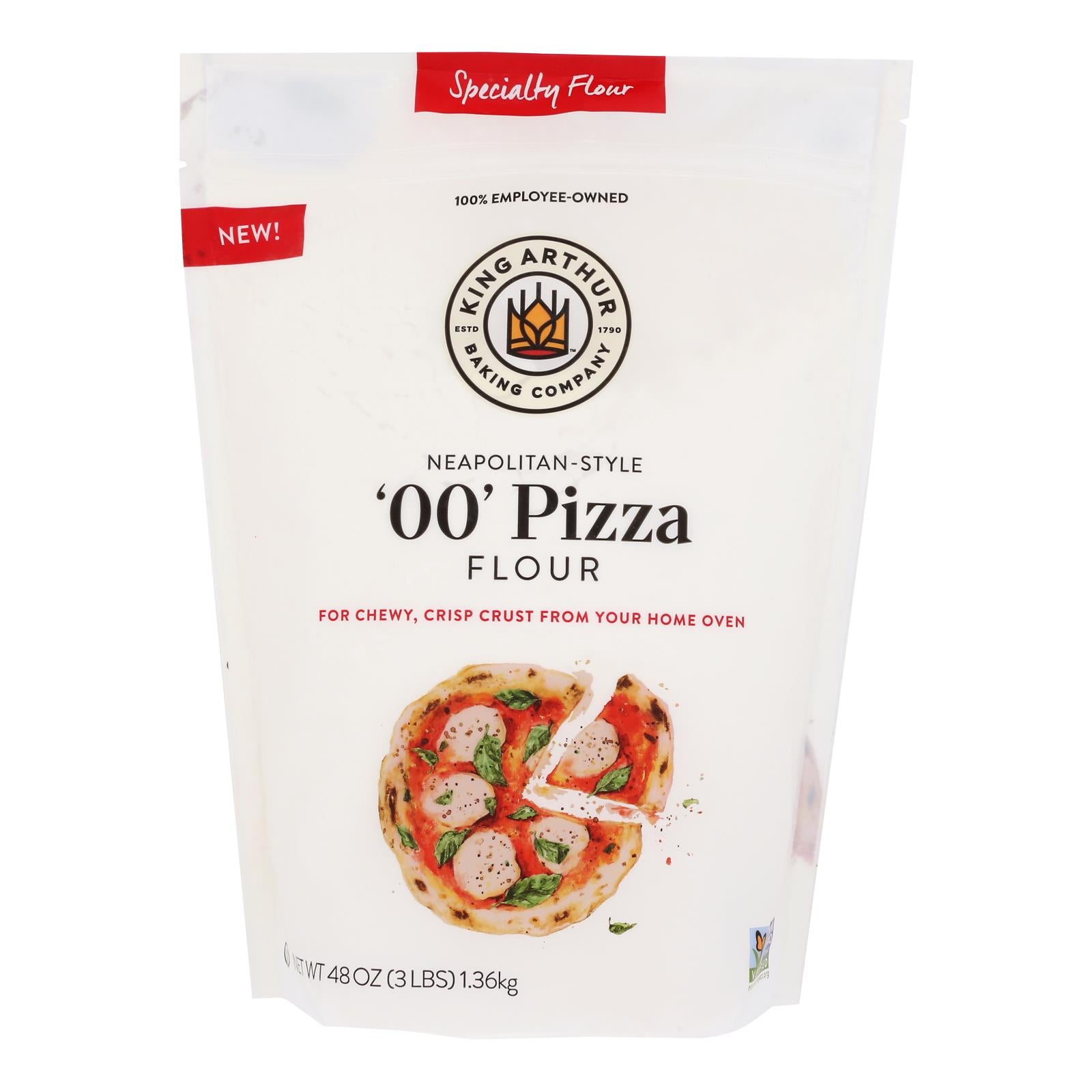 King Arthur Baking Company - Flour 00 Pizza - Case Of 4-3 Lb - GreatEagleInc