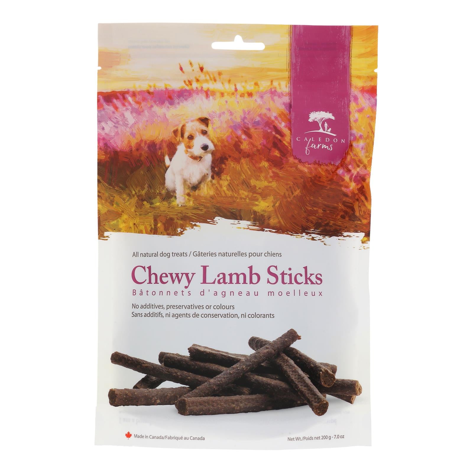 Caledon Farms - Dog Trt Chewy Lamb Stick - Case Of 4-7 Oz - GreatEagleInc